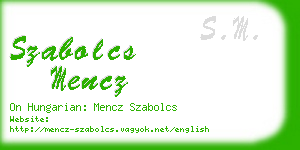 szabolcs mencz business card